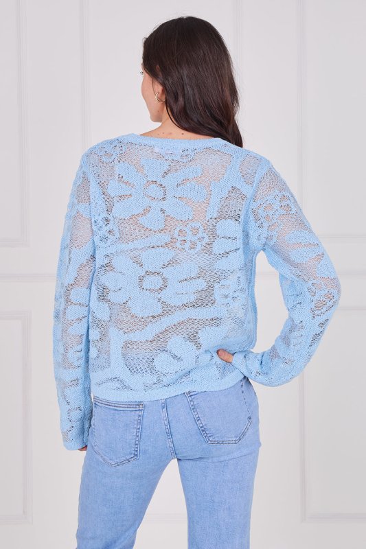 Crochet Long Sleeve Top - Jumper - British D'sire