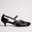 Croisse - Black/Blue Foil - Low Heel - British D'sire