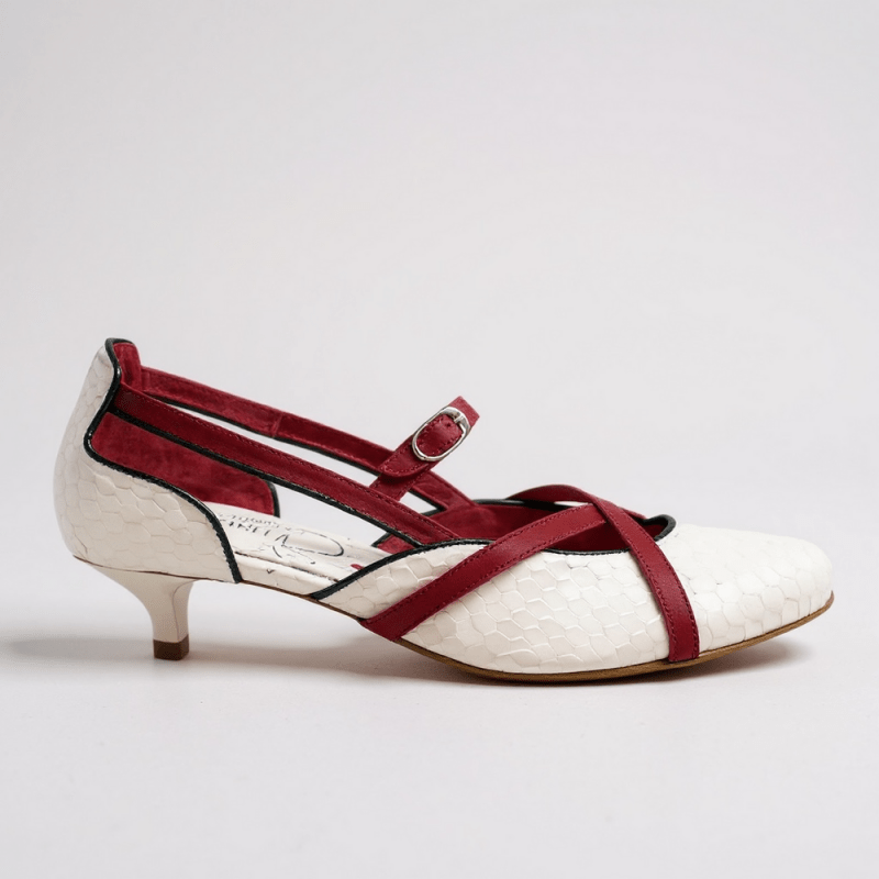 Croisse - White/Fuchsia/Black - Low Heel - British D'sire