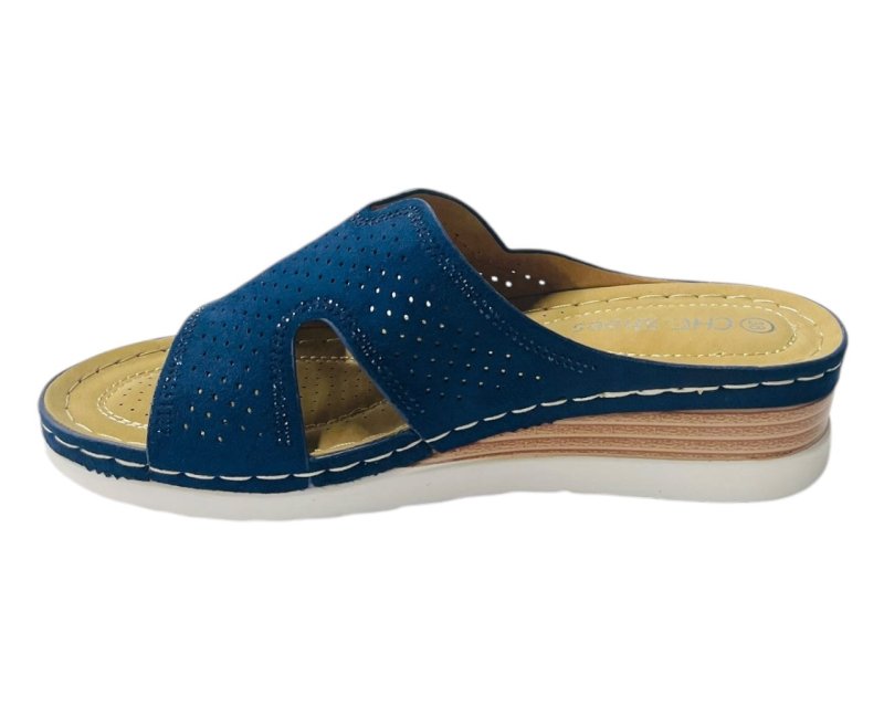 Cross Strap Lightweight Mules Wedge Slider - Slider - British D'sire
