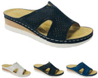 Cross Strap Lightweight Mules Wedge Slider - Slider - British D'sire
