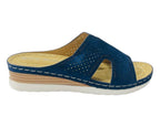 Cross Strap Lightweight Mules Wedge Slider - Slider - British D'sire