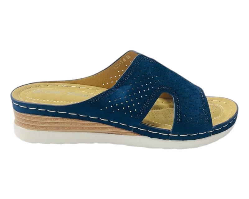 Cross Strap Lightweight Mules Wedge Slider - Slider - British D'sire