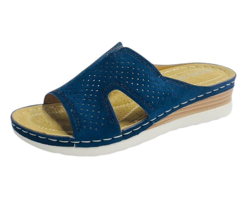 Cross Strap Lightweight Mules Wedge Slider - Slider - British D'sire