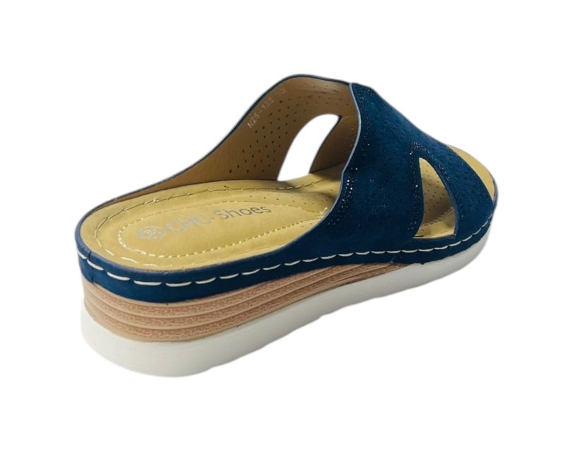 Cross Strap Lightweight Mules Wedge Slider - Slider - British D'sire