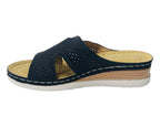 Cross Strap Lightweight Mules Wedge Slider - Slider - British D'sire