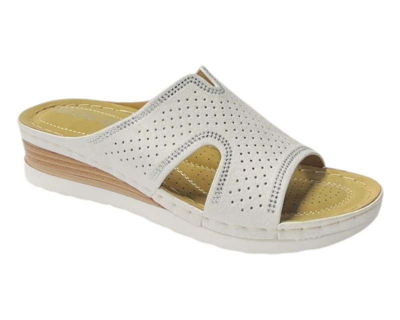 Cross Strap Lightweight Mules Wedge Slider - Slider - British D'sire
