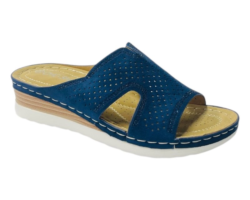 Cross Strap Lightweight Mules Wedge Slider - Slider - British D'sire