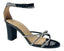 Crossover Block Heel Diamante Strappy Shoes - Heels - British D'sire