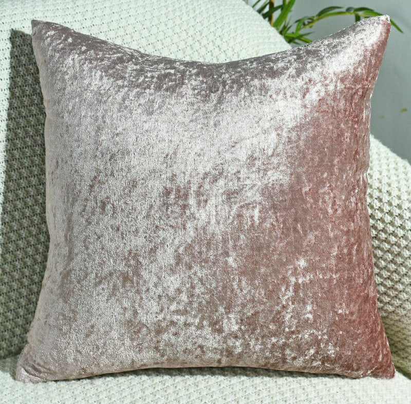Crushed Velvet Cushion Covers Luxury Plush Plain 17"X17" , 20"X20", 22"X22" , 24"X24" - Cushion Cover - British D'sire