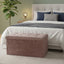 Crushed Velvet Rectangle Storage Box with Lid Elegant Organizer for Any Room - Blush Pink - British D'sire