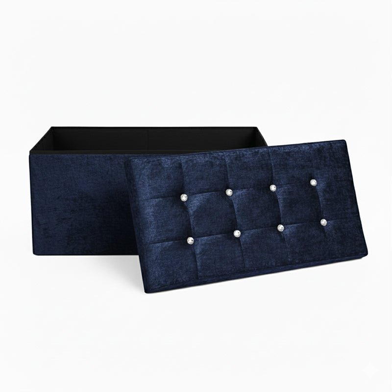 Crushed Velvet Rectangle Storage Box with Lid Elegant Organizer for Any Room - Blush Pink - British D'sire