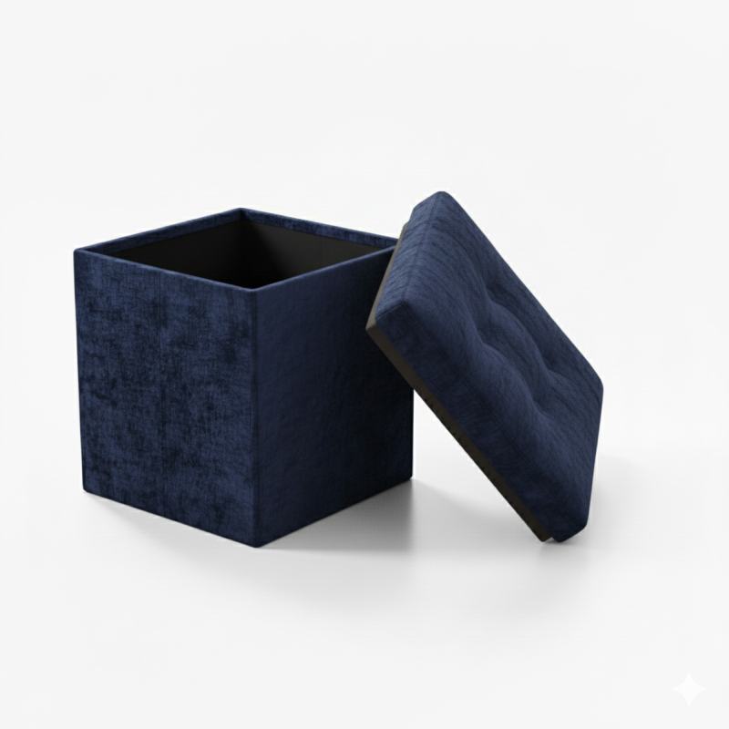 Crushed Velvet Square Storage Box with Lid Elegant Organizer for Any Room - Blush Pink - British D'sire