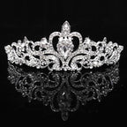 Crystal Rhinestone Tiara Crown for Princess Bridal Prom Bridal Party Wedding Hair Headband for Women - Hair Jewellery - British D'sire