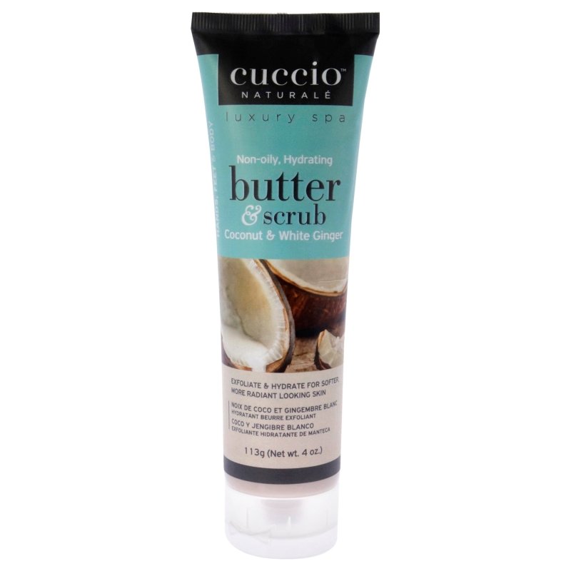 Cuccio Naturale - Butter and Scrub - Coconut and White Ginger for Unisex - 4 oz Scrub - Scrub - British D'sire