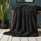 Cuddly Extra Fluffy Throw Ultra Soft Plush Blanket for Sofa Bed Home Decor - Sage - British D'sire