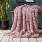 Cuddly Extra Fluffy Throw Ultra Soft Plush Blanket for Sofa Bed Home Decor - Sage - British D'sire