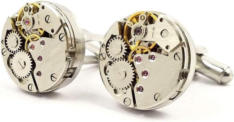 Cufflinks, Deluxe Steampunk Vintage Watch Movement Shape Cufflinks(1 pair), Come with Presentation Box Secondary image