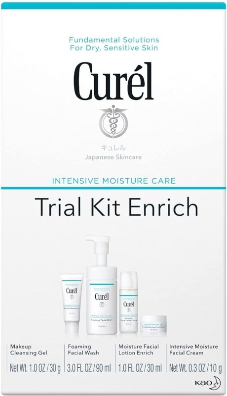 Curél Enrich Trial & Travel Kit, 2 Week Skincare Routine for Dry, Sensitive Skin - British D'sire