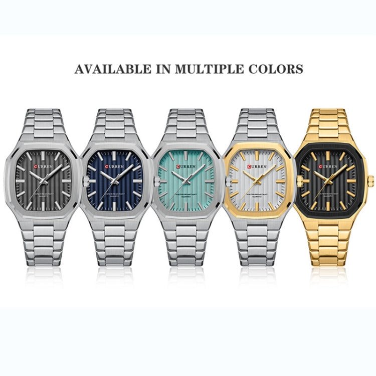 Curren 8458 Business Steel Strap Men Quartz Watch, Color: White Shell Golden Circle White Surface Secondary image