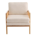 Cushioned Wood Armchair - Armchair - British D'sire