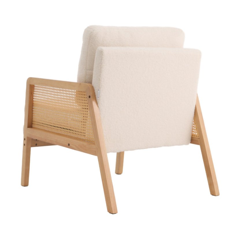 Cushioned Wood Armchair - Armchair - British D'sire