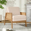 Cushioned Wood Armchair - Armchair - British D'sire