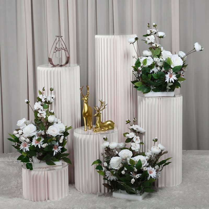 Cylinder Pedestal Stand for Parties Weddings - Wedding Decoration - British D'sire Main image