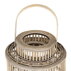Cylinder Wicker Lantern With Glass Holder - Lanterns - British D'sire