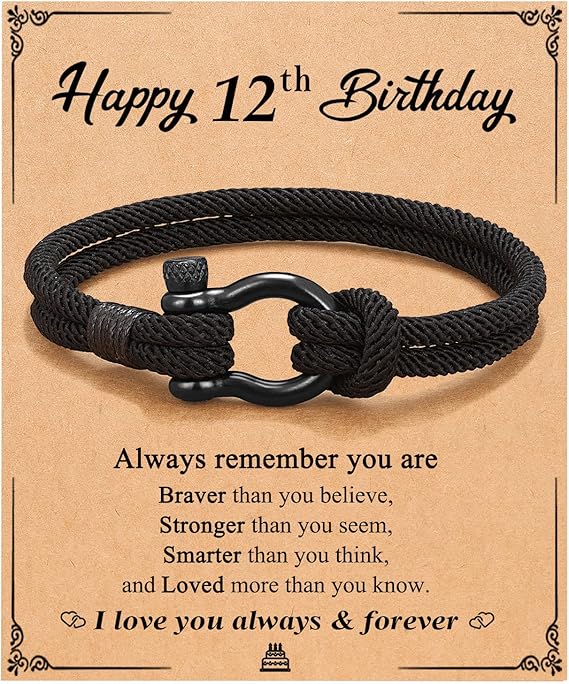 D Dongjiangjin Gift 13th 16th 18th Birthday Gifts for Boy, 10 11 12 14 15 21 Year Old Boy Birthday Gifts - Bracelets & Bangles - British D'sire Main image