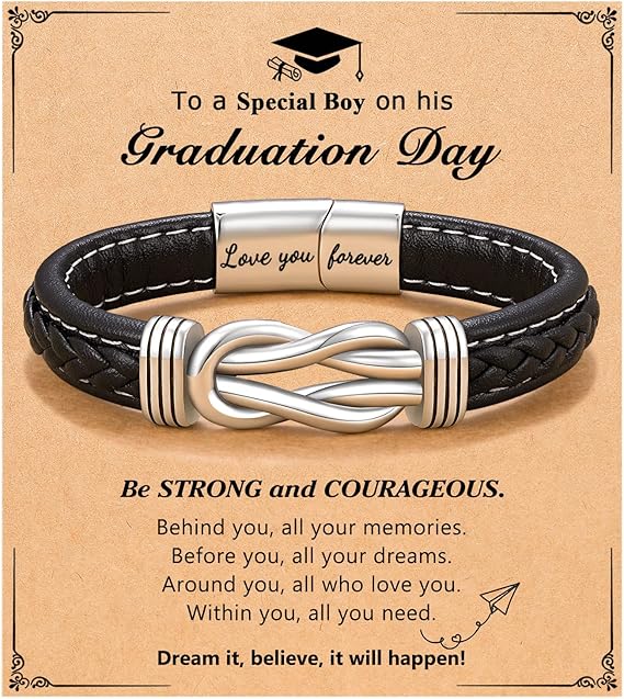 D Dongjiangjin Gift To My Son Grandson Nephew Leather Bracelet Birthday Easter Gradution Gifts for Teen Boys Secondary image