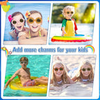 Dacitiery 8 Pcs Kids Sunglasses, Cute Sunflower Glasses, Round Sunglasses Colorful Kids Fashion Sunglasses Protection Flexible Frame for Boys and Girls Photo Props, Outdoor Sports - British D'sire