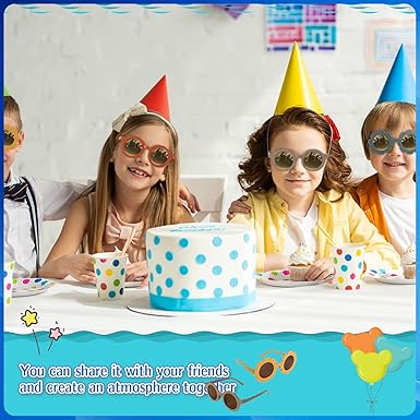 Dacitiery 8‑Pack Kids Sunglasses – Colorful Sunflower Fun - Kids Accessories - British D'sire