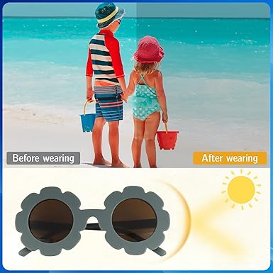 Dacitiery 8‑Pack Kids Sunglasses – Colorful Sunflower Fun - Kids Accessories - British D'sire
