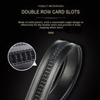 Dandali Men Leather Automatic Buckle Belt, Length: 120cm(Black) - British D'sire