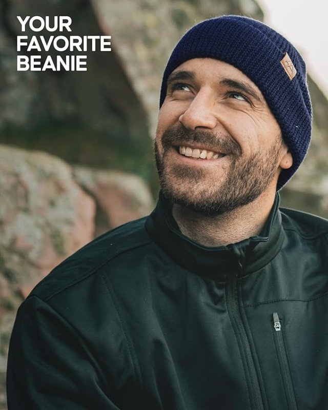 DANISH ENDURANCE Merino Wool Beanie Hat, Thermal Autumn Winter Hats, Fisherman Beanie, Knit, for Men and Women, Unisex Secondary image