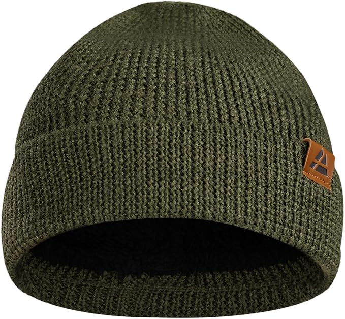 DANISH ENDURANCE Merino Wool Beanie Hat, Warm Fleece Lining, Thermal Autumn Winter Hats, Fisherman Beanie, Knit, for Men and Women, Unisex - Hats & Caps - British D'sire Main image