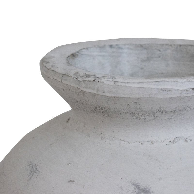 Darcy Antique White Vase - Antique White Ceramic Decorative Vase - Vases - British D'sire