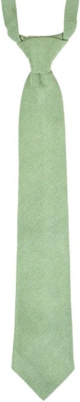 DB Dickie Bow Sage Green Cotton Blend Tie – Kids Pre-Tied Secondary image