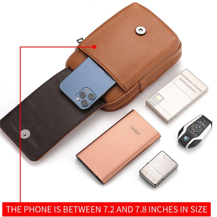 DEABOLAR Men Waist Bag Vertical Waist Belt Hanging Bag Outdoor Sports Mini Mobile Phone Bag(Black Double Layer)) - British D'sire