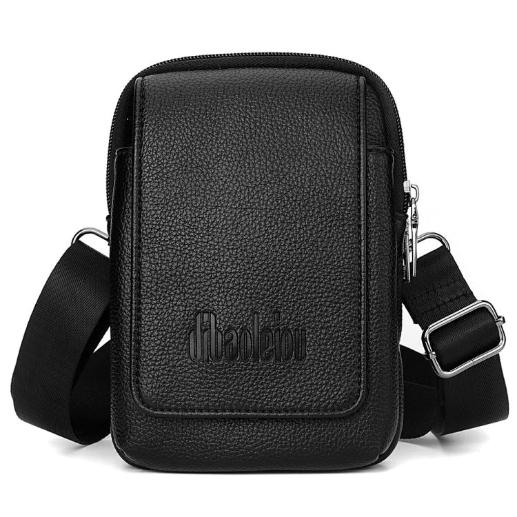 DEABOLAR Men Waist Bag Vertical Waist Belt Hanging Bag Outdoor Sports Mini Mobile Phone Bag(Black Double Layer)) - British D'sire Main image