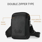 DEABOLAR Men Waist Bag Vertical Waist Belt Hanging Bag Outdoor Sports Mini Mobile Phone Bag(Brown Double Layer) - British D'sire