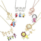 CREATE YOUR OWN DESIGN & DRAWINGS - Doodle Drawing Necklace Maiden-Art