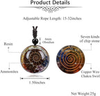 Del Corso 7 Chakra Pendant Necklace Ammonite Healing Crystal Stone Spiral Necklace Gift - Charms & Pendants - British D'sire