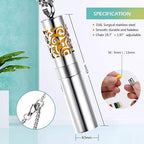 Del Corso - Diffuser Necklace with Dispenser and Container Stainless Steel Aromatherapy Essential Oil Diffuser Pendant Locket Necklace with 8 Pads Jewelry for Women Men Kid - Necklaces - British D'sire