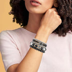 Del Corso DIVINA VITAE 5 Pcs Beaded Stretch Bracelets Blue Stackable Bracelets Crystal Bead Bracelet Boho Beaded Bracelets Stretch Layering Crystal Stone Beaded Bracelets Trendy Costume Jewelry Gifts for Women - Bracelets & Bangles - British D'sire