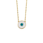 Del Corso Enamel Evil Eye Necklace – 925 Sterling Silver and Gold Plated – Lightweight – Perfect for Women – Hypoallergenic & Durable – Elegant Symbolic Design for Protection and Everyday Elegance - Necklaces & Pendants - British D'sire