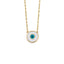 Del Corso Enamel Evil Eye Necklace – 925 Sterling Silver and Gold Plated – Lightweight – Perfect for Women – Hypoallergenic & Durable – Elegant Symbolic Design for Protection and Everyday Elegance - Necklaces & Pendants - British D'sire