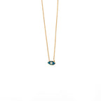 Del Corso Evil Eye Necklace – 14K Yellow Gold with Blue Enamel – Lightweight – Perfect for Women – Hypoallergenic & Durable – Elegant Protective Jewelry for Daily Wear and Special Occasions - Necklaces & Pendants - British D'sire