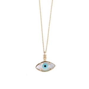 Del Corso Evil Eye Necklace – 9K Gold with Zircon – Lightweight [Weight] – Perfect for Women – Hypoallergenic & Durable – Stylish Protective Charm for Everyday Elegance and Special Occasions Secondary image